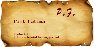 Pint Fatima névjegykártya